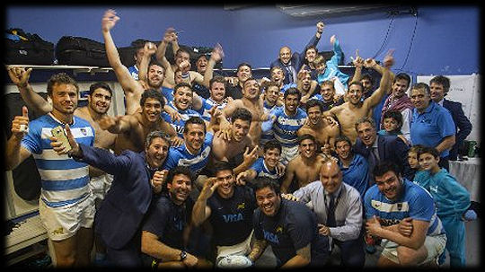 Pumas v Springboks Argentina celebrations TRC 2016